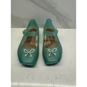 Mini Melissa Toddler Girls Size 9 Green Clear Ballet Shoes